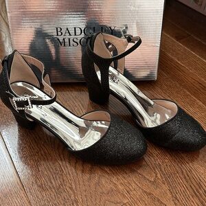Girls black glitter Badgley Mischa shoes